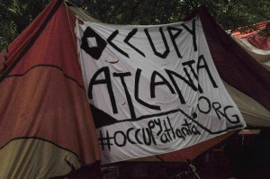 Occupy Atlanta protest tent. Oct. 13, 2011