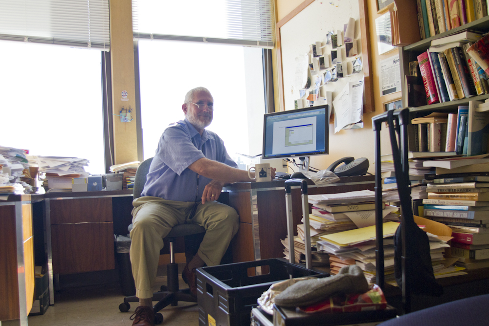 Sociology professor and corporal punishment researcher Phil Davis in his office at Georgia State University in Atlanta.