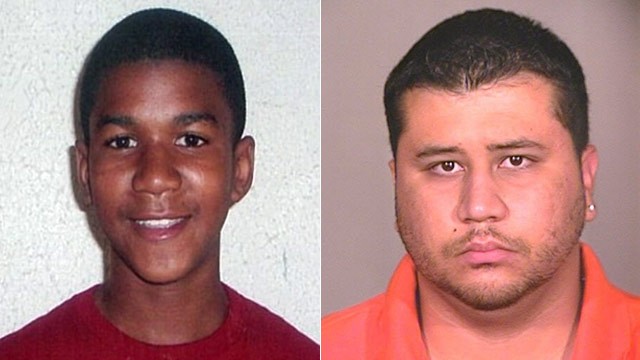 Trayvon Martin (left) and George Zimmerman (right)