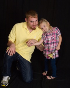 Corey with his neice, Emma.