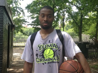 Sean Pickett, 26, at the Inwood Hill basketball courts.