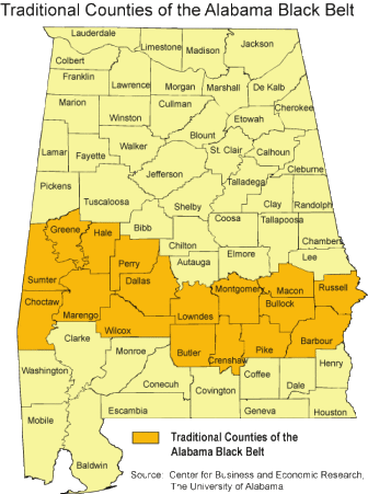 Traditional Counties of the Alabama Black Belt 