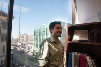 Zach Norris, executive director of the Ella Baker Center, in his office in Oakland, Calif. 