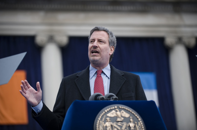 Public Advocate Bill de Blasio's Inauguration in 2010. (Photographer: William Alatriste) 