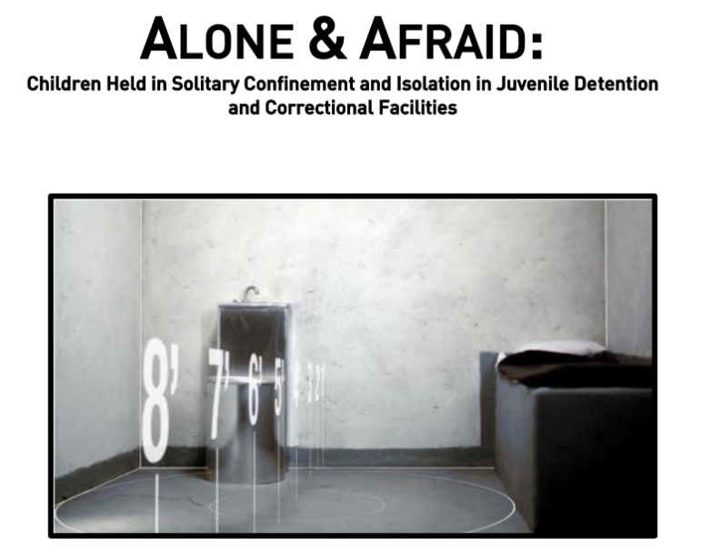 The American Civil Liberties Union has called for a ban on solitary confinement of children being held in juvenile facilities.