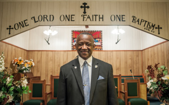 George Frierson, a local historian and community activist, at Oak Grove Missionary Baptist Church in Alcolu, S.C. Frierson began to examine the case of George Stinney Jr. a few years ago. What he found pushed him into activism for the exoneration of Stinney. 