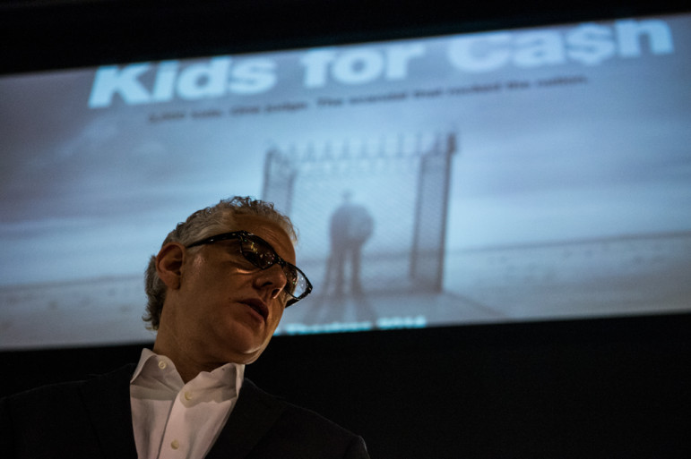 Director Robert May at the the premiere of his film "Kids for Cash " in Wilkes-Barre, Pa.