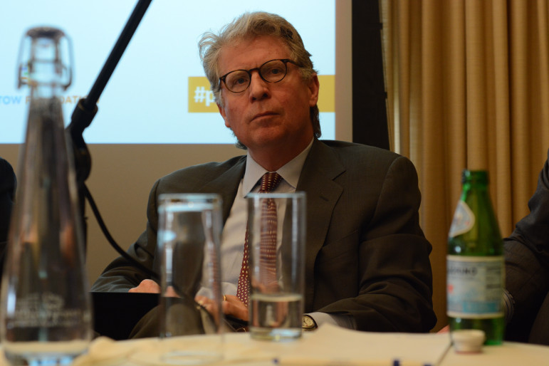 Cyrus Vance Jr., Manhattan district attorney, participates in a panel discussion on Tuesday at Columbia University’s Mailman School of Public Health.