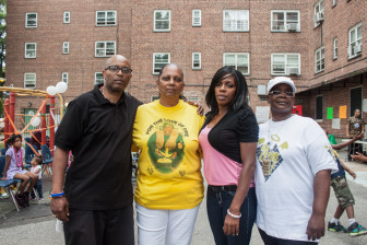 Taylonn Murphy, Penny Wrencher, Shenee Johnson and Vernell Britt all lost children to gun violence. They came together at the "Children's Day of Peace" event at Redfern Houses in Far Rockaway.