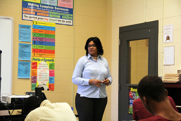 Shirlinda Robinson, an English teacher at Oakley Youth Development Center