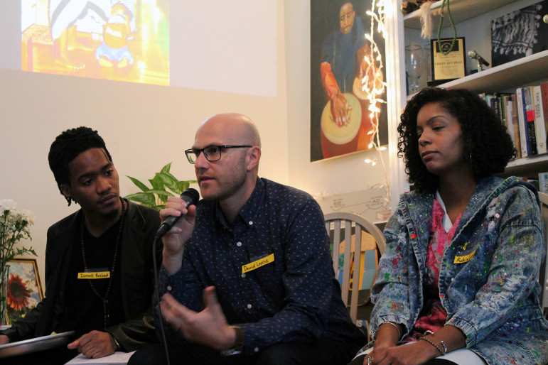 Left to right: Ismael Rashad, David Levine and Rukia Lumumba speak about how to stop the school-to-prison pipeline