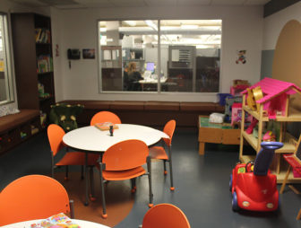 This is the playroom in the DCFS offices where foster children are placed when their social worker is looking for a place for them to stay.