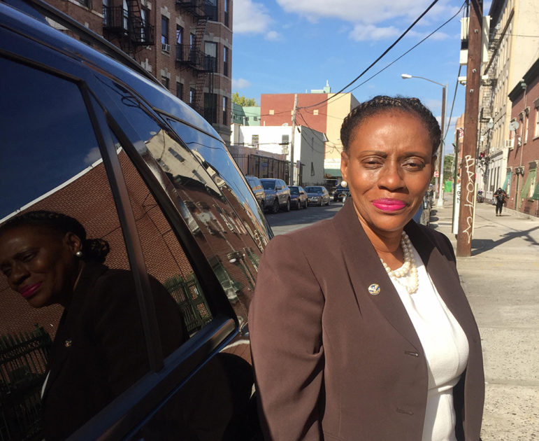 Esther Henry outside her office in the Bronx on Oct. 12, 2016. 
