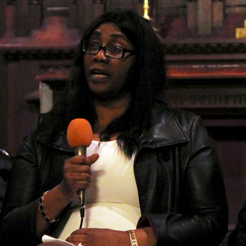 Paula Clarke, mother of a young man arrested last year during a high-profile raid in the Bronx, spoke at the panel. “It was like a nightmare from which I still have not awoken,” she said.