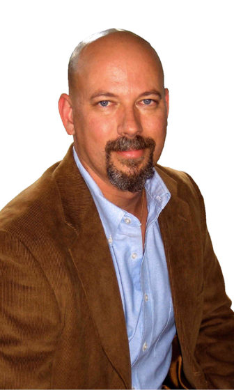  Gun violence: Steve Parese (headshot), author, trainer, international speaker on special education, counseling, corrections, cognitive behavioral interventions; mostly bald man with beard, mustache, wearing tan blazer, light blue shirt.