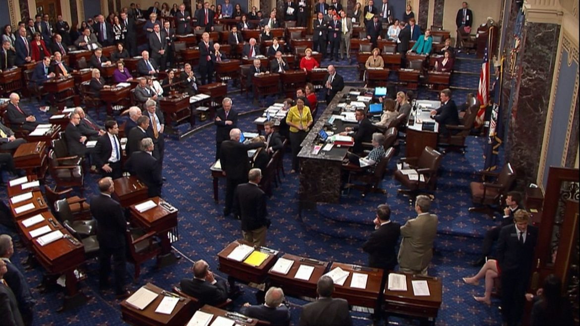 JJDPA: Interior of U.S. Senate chamber.