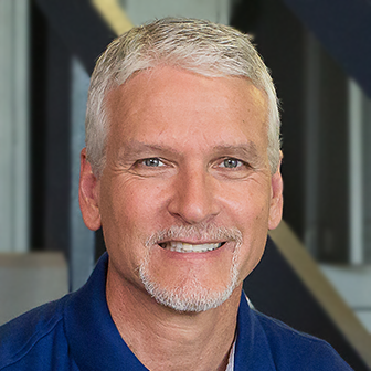 Florida: Keith Perry (headshot), Republican state senator for Florida’s 8th Senate District, man with short gray hair, beard, mustache in blue top