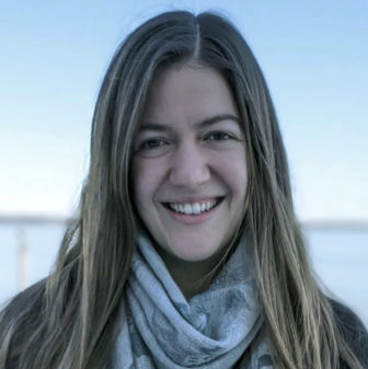 LFOs: Chiara Packard (headshot), Ph.D. student in sociology, smiling woman with long blonde hair, blue patterned scarf