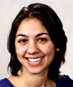 Pine Grove: Selena Teji (headshot), independent researcher, smiling woman with dark hair, blue top 