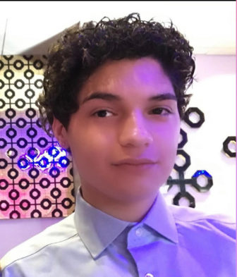 police: Jasiah Villalta (headshot), youth organizer with Florida Student Power Network, Florida High School Democrats, teen with dark curly hair, light blue shirt buttoned up to neck
